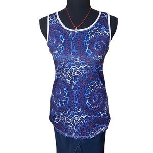 Esti animal print mesh tank top, size S